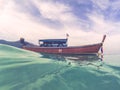 long tail boat in Andaman sea -Thailand holiday concept Royalty Free Stock Photo