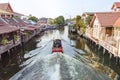 The long tail boat at Bangkok yai canal or Khlong Bang Luang