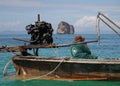 Long tail boat at Chicken Island (Thailand) Royalty Free Stock Photo