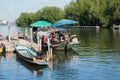 Long tail boat on the river