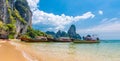 Long tail boat tropical beach, Krabi, Thailand Royalty Free Stock Photo