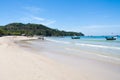 Long tail boats on the south end of Bang Tao beach, Phuket, Thailand Royalty Free Stock Photo