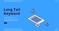 Long tail keyword banner with isometric key list