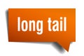 Long tail orange 3d speech bubble Royalty Free Stock Photo