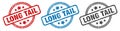 long tail stamp. long tail round isolated sign. Royalty Free Stock Photo