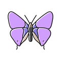 long tailed blue spring color icon vector illustration Royalty Free Stock Photo