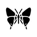 long tailed blue spring glyph icon vector illustration