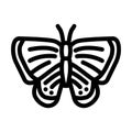 long tailed blue spring line icon vector illustration Royalty Free Stock Photo