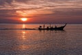 Long tailed boat at sunset, Nai Yang beach, Phuket, Thailand