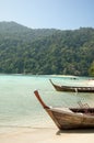 Long tailed boats at Surin island, Thailand Royalty Free Stock Photo