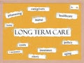 Long Term Care Corkboard Word Concept Royalty Free Stock Photo