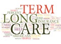 Long Term Care The Ignored Need Text Background Word Cloud Concept
