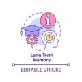 Long-term memory concept icon