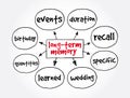 Long-term Memory mind map, concept for presentations and reports