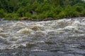 Long-term recordings on the LÃÂ¤gen river  near Larvik in Norway where fishermen gather Royalty Free Stock Photo