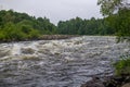 Long-term recordings on the LÃÂ¤gen river  near Larvik in Norway where fishermen gather Royalty Free Stock Photo