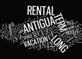 Long Term Rental In Antigua Text Background Word Cloud Concept