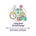 Long term social change concept icon Royalty Free Stock Photo