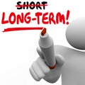 Long Term Word Vs Short Better Results Longer Later Investment M Royalty Free Stock Photo