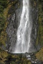 Thunder Creek Falls on Haast Pass New Zealand Royalty Free Stock Photo