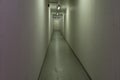 Long, tight and empty hallway