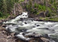 Long Time Exposure Of Flowing Water At Firehole River Yellowstone National Park Royalty Free Stock Photo