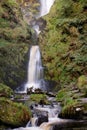 The Lower Half of the Spectacular Pistyll Rhaeadr Waterfall in Wales. Royalty Free Stock Photo