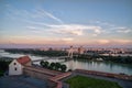 View over bratislava during dawn Royalty Free Stock Photo