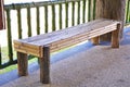 Long traditional vintage bamboo bench Royalty Free Stock Photo