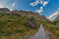Long trail mountain path in Georgia country