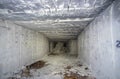 Long tunnel through gypsum mine Royalty Free Stock Photo