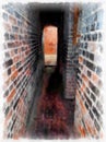 Long tunnel to exit a stone mine