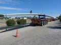 Long-vehicle transport of one of the passages of a large wind generator