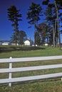 Long view of a Dutch Barn on Simmons Farm, Route 103, NY Royalty Free Stock Photo