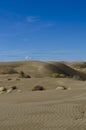 The long view of empty sand dunes