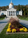 Long view of the Vermont Statehouse in autumn Royalty Free Stock Photo