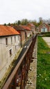 Long village street in Picardie in the Somme. Royalty Free Stock Photo