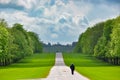 Long walk alley to Windsor castle in London suburbs, UK