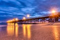 Seal Beach Pier Reflective light Royalty Free Stock Photo