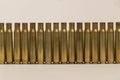 Long Wall of bullet shells Royalty Free Stock Photo