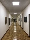 Long white corridor