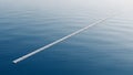 Long White Floating Structure in Calm Blue Ocean Water, Aerial Perspective Royalty Free Stock Photo