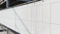 Construction Site Privacy Screen with Metal Frame Royalty Free Stock Photo