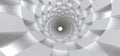 Long white tunnel as an abstract background for your design. 3d illusration