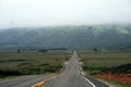 Long windy, narrow and lonely California coastal road