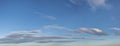 Long wispy clouds in blue sky panorama Royalty Free Stock Photo