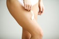 Long Woman Legs With Beautiful Soft Skin. Beauty Body Care Royalty Free Stock Photo