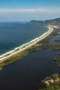 Long and wonderful beaches, Recreio dos Bandeirantes beach, Rio de Janeiro Brazil Royalty Free Stock Photo