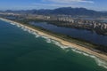 Long and wonderful beaches, Recreio dos Bandeirantes beach, Rio de Janeiro Brazil Royalty Free Stock Photo