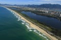 Long and wonderful beaches, Recreio dos Bandeirantes beach, Rio de Janeiro Brazil Royalty Free Stock Photo